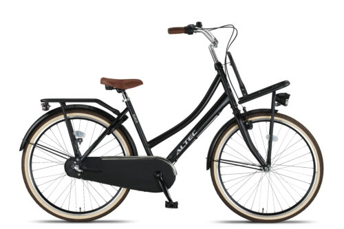 Altec Dutch 26 inch Meisjesfiets 3 versnellingen transportfiets Mat Zwart
