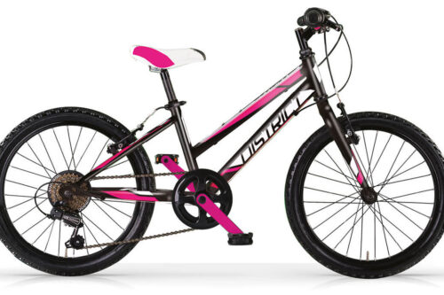 MBM District 20 Inch Mountainbike Meisjes Zwart-Fuschia 6 Versnellingen
