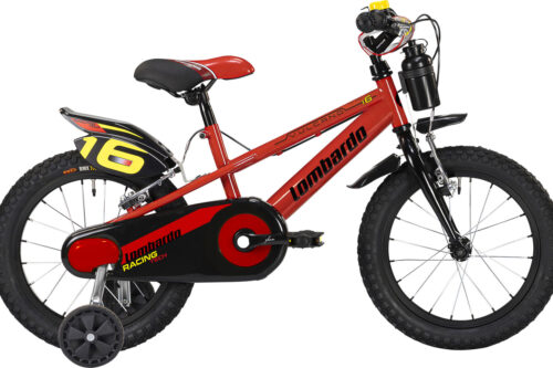 Lombardo Vulcano 16 Inch Jongensfiets Rood-Zwart