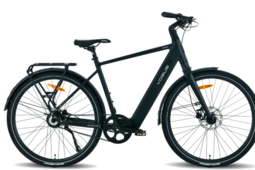 Vogue Motion Elektrische Herenfiets 28 Inch (Achterwielmotor) Belt Drive Mat Zwart