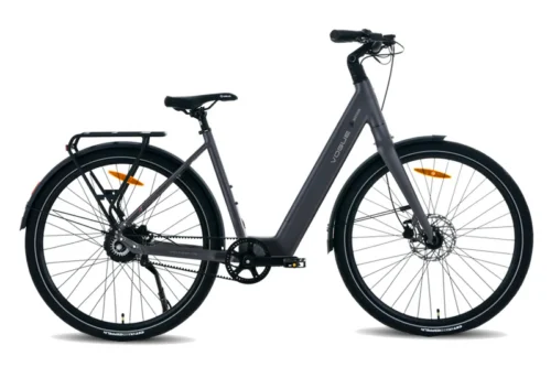 Vogue Motion Elektrische Damesfiets 28 Inch (Achterwielmotor) Belt Drive Cement Grijs