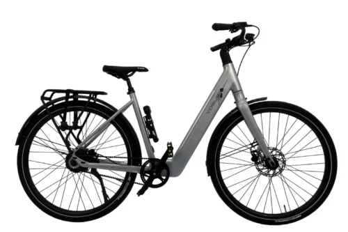 Vogue Motion Elektrische Damesfiets 28 Inch (Achterwielmotor) Belt Drive Titanium Grijs