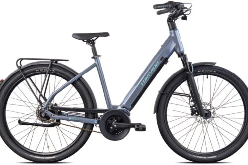 Torpado Dea 27,5 Inch Elektrische Fiets Dame Middenmotor 7 Versnellingen Glanzend Grijs