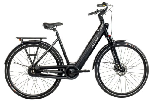 Altec Flow 28 Inch E-bike Dame (Achterwielmotor) Hydr. Single Speed Mat Zwart